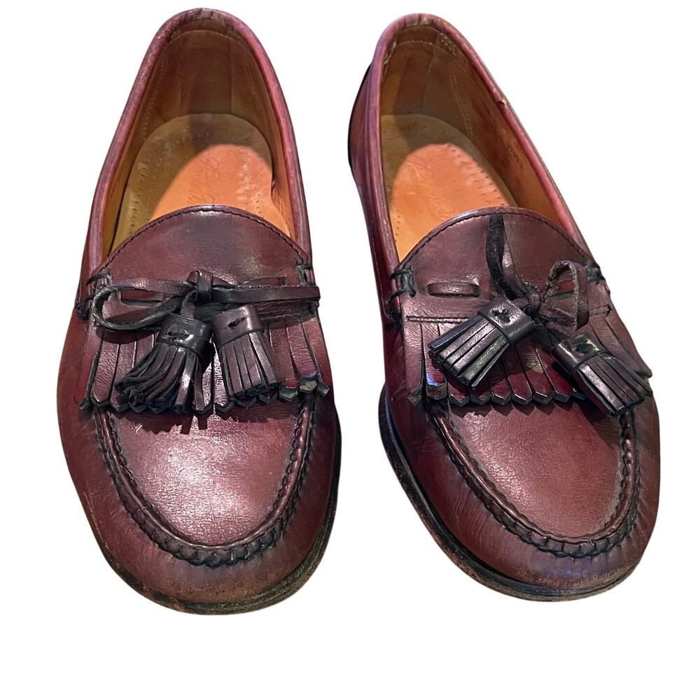 Brooks Brothers Dark Brown Leather Loafers with Tassel, Minimalist Classic 10.5